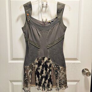 Designer Military Green Camo Tunic Top